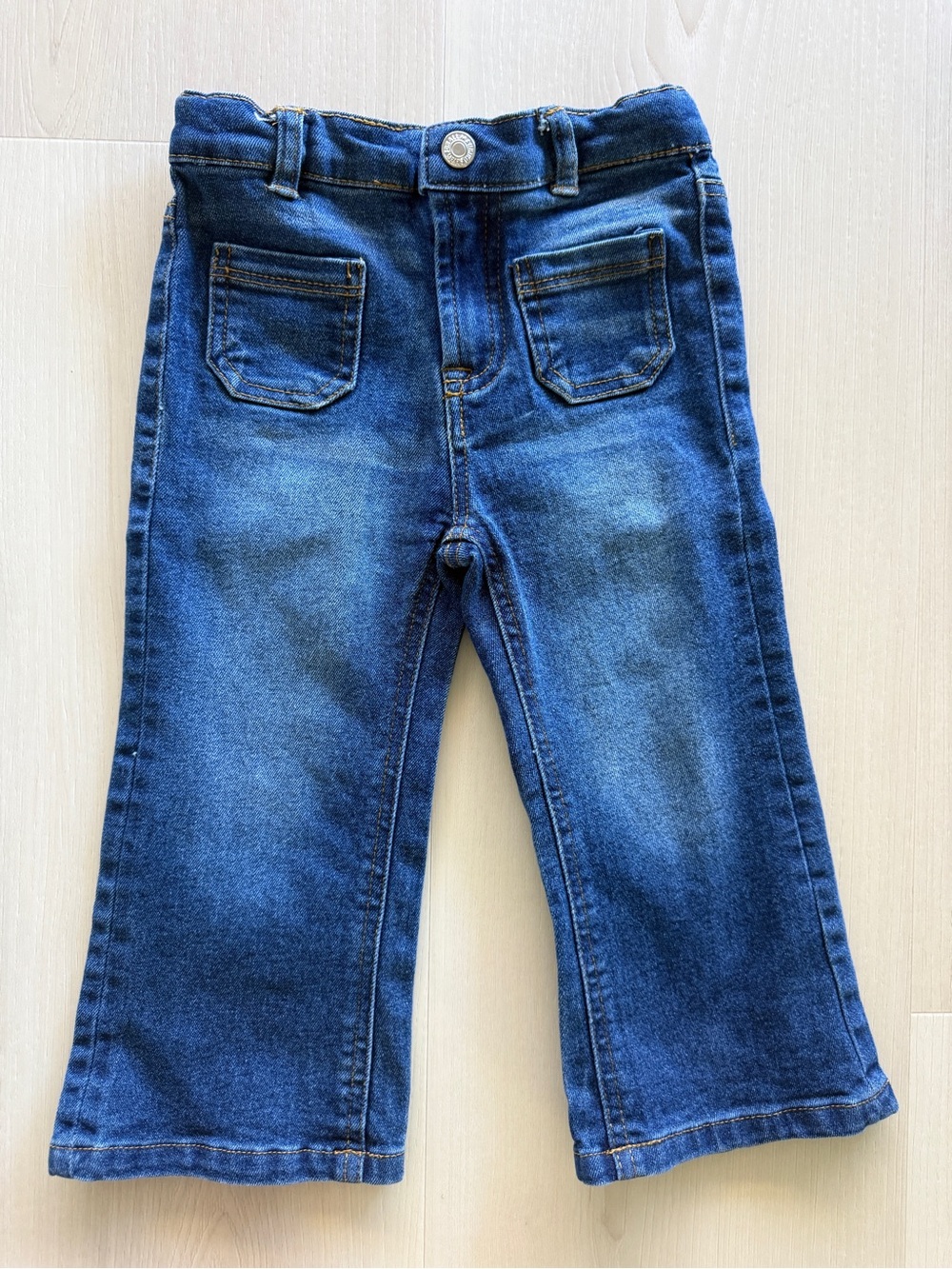 7 For All Mankind Toddler Girl’s Dark Blue Wide-Leg Denim Jeans size 2T